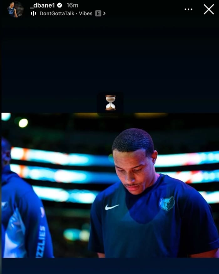 Photo from Desmond Bane's Instagram story.